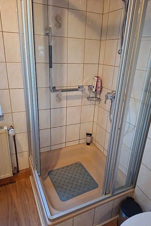 Sicherheitsgriff linke Seite Dusche